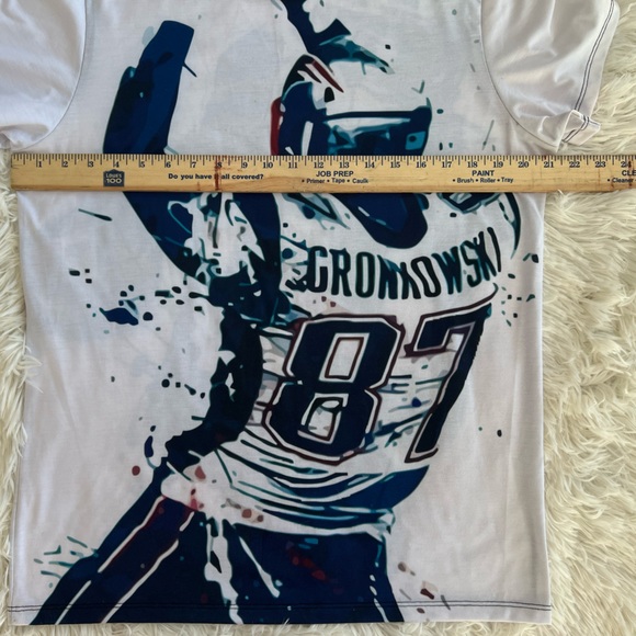 Unique Rob Gronkowski Patriots All Over Graphic Custom T-Shirt Holy Sheep Size M - Picture 7 of 8